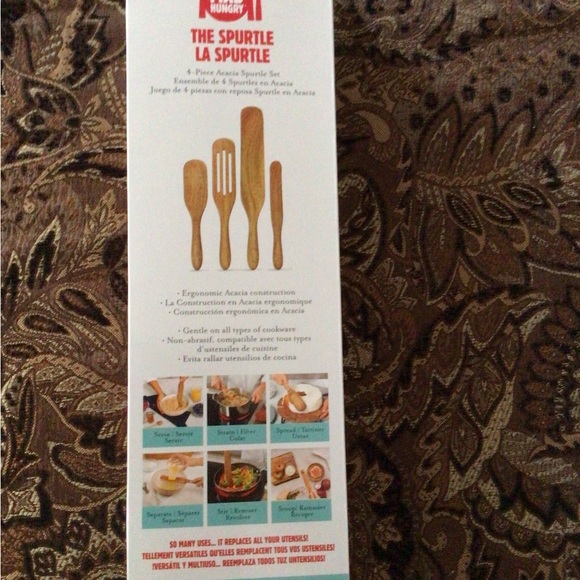 Acacia Wood 4 piece spurtle set - Picture 9 of 11